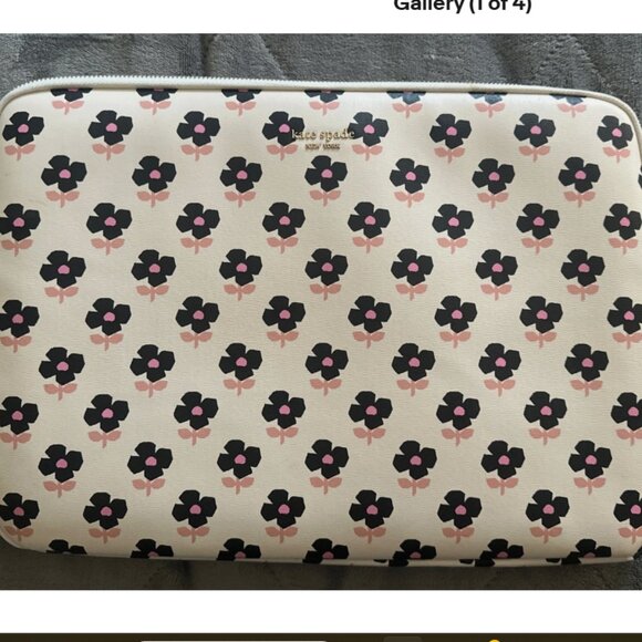 Kate Spade Floral Universal Laptop Padded Sleeve Case 15" New without Tags - Picture 2 of 5
